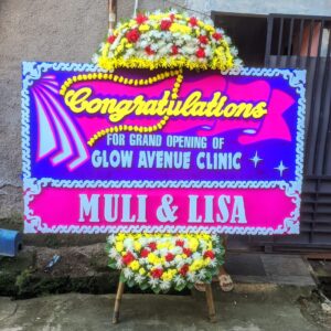 bunga papan congratulations 2×1,25