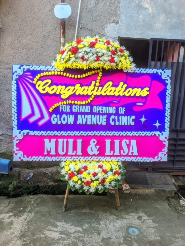 bunga papan congratulations 2×1,25