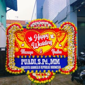 happy wedding full bunga
