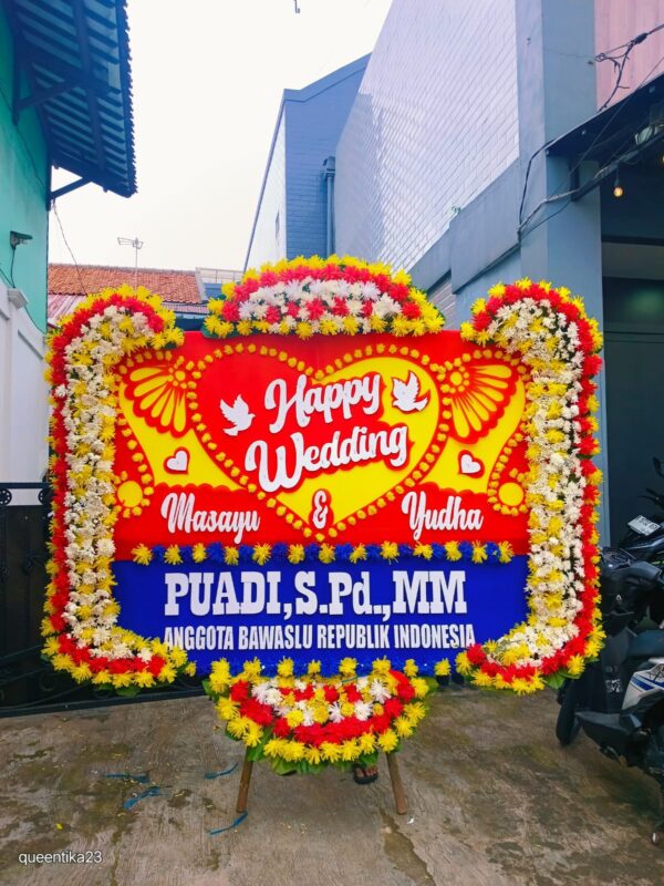happy wedding full bunga